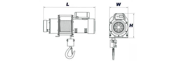 DU-202小型電動(dòng)卷揚(yáng)機(jī)產(chǎn)品尺寸圖